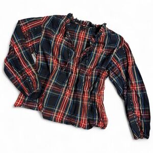 J. Crew Stewart Tartan Plaid Blouse